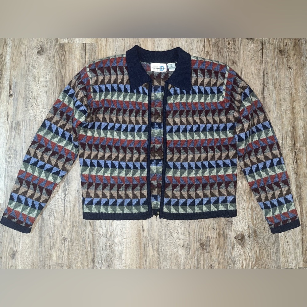 Vintage 90s shetland wool jacket. Paul Harris Design